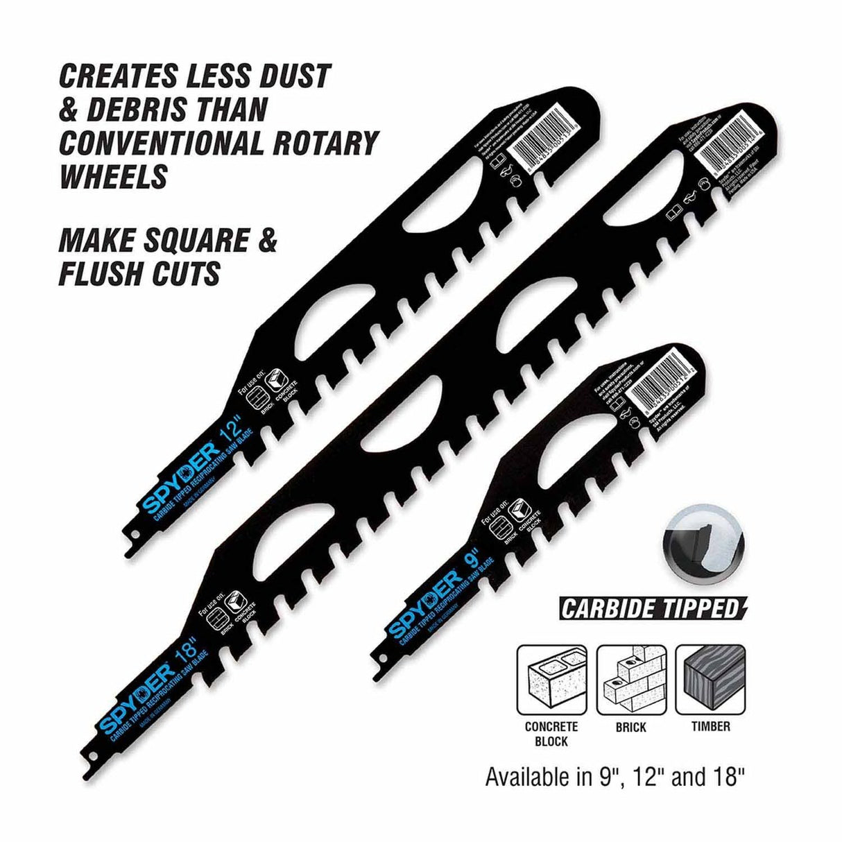 Spyder 200210 12-Inch 2-TPI Demolition TCT Reciprocating Saw Blade - 2