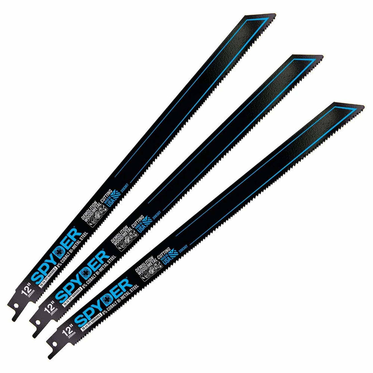 Spyder 200307 12-Inch 10/14-TPI Metal Cutting Reciprocating Saw Blades (3-Pack)