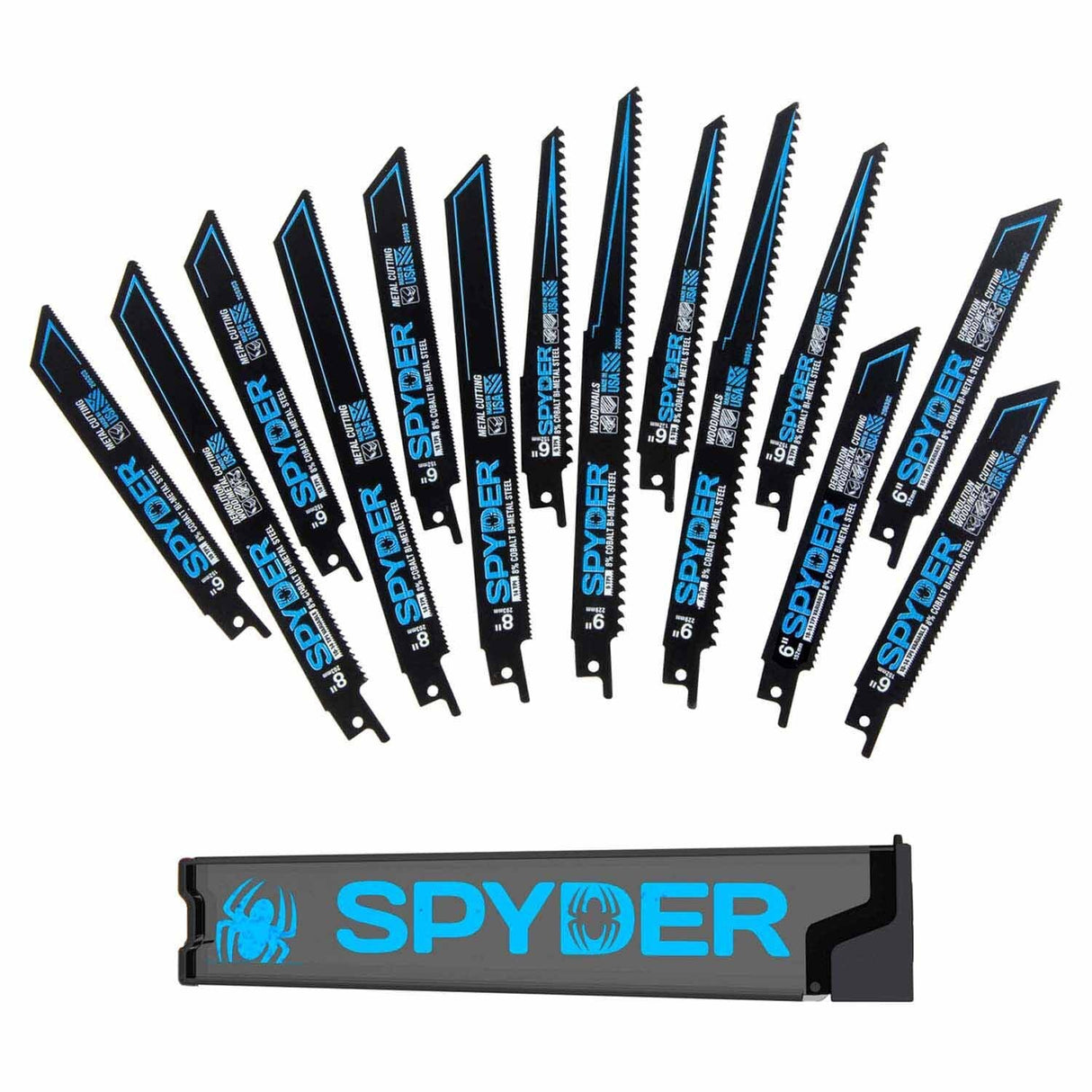 Spyder 200308 14-Piece Wood/Metal Cutting Reciprocating Saw Blade Set
