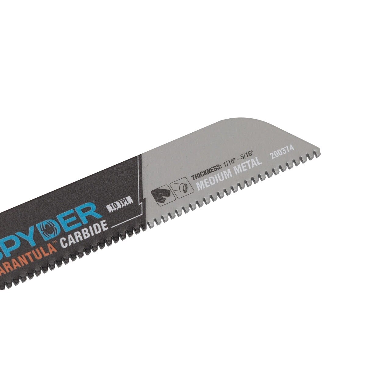 Spyder 200374-3 6" 10 TPI Carbide Reciprocating Saw Blade for Medium Metal Cutting (3 Pack) - 3