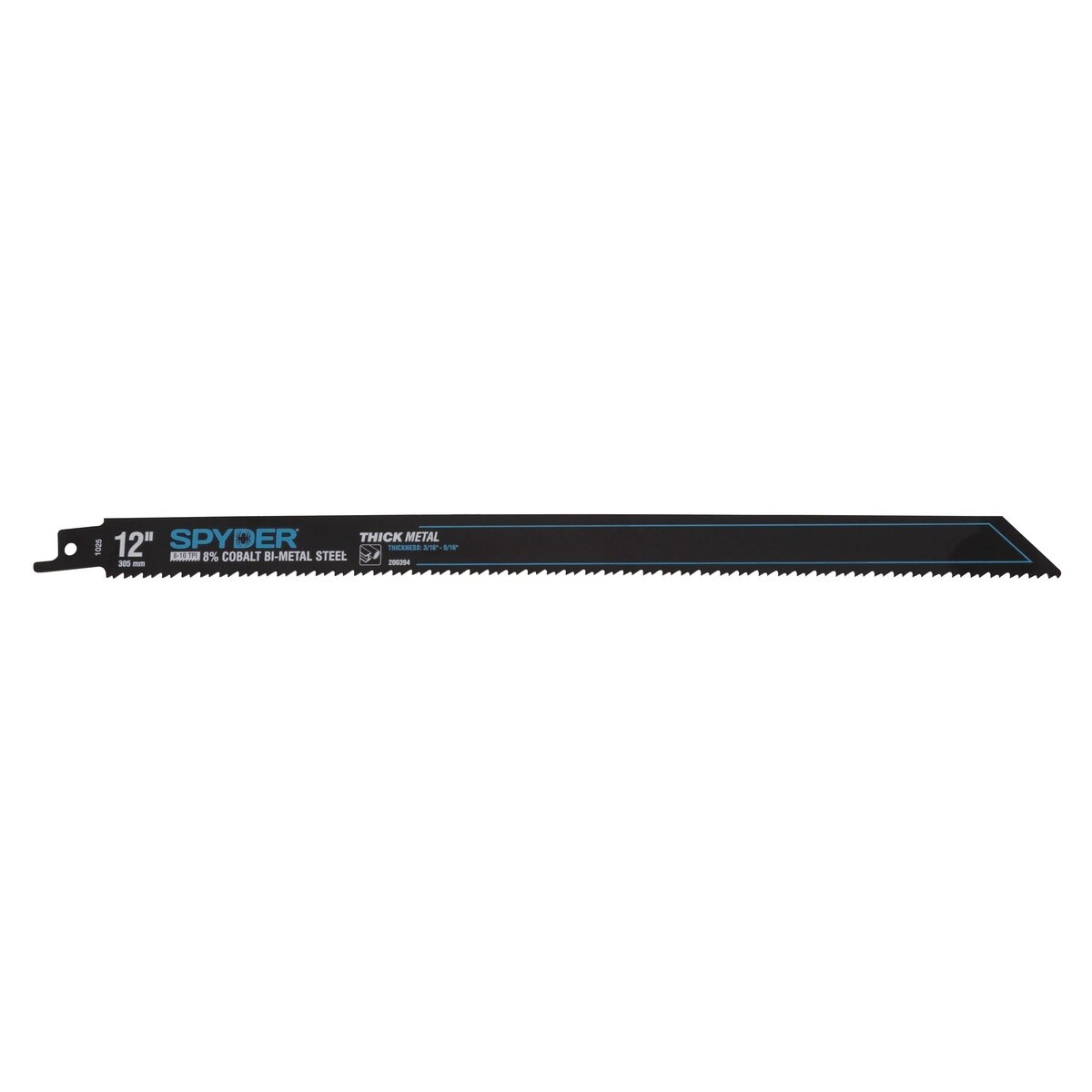 Spyder 200394-5 12" 8-10 TPI Black Series 8 Percent Cobalt Bi-Metal Reciprocating Saw Blades for Thick Metal and Multi-Material Cutting (5 Pack) - 2