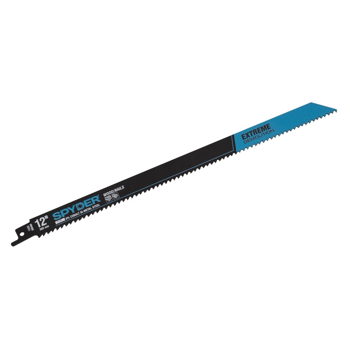 Spyder 200408 12 in 6 TPI Bi-Metal Extreme Demolition Recip Saw Blade for Wood and Nails - 2