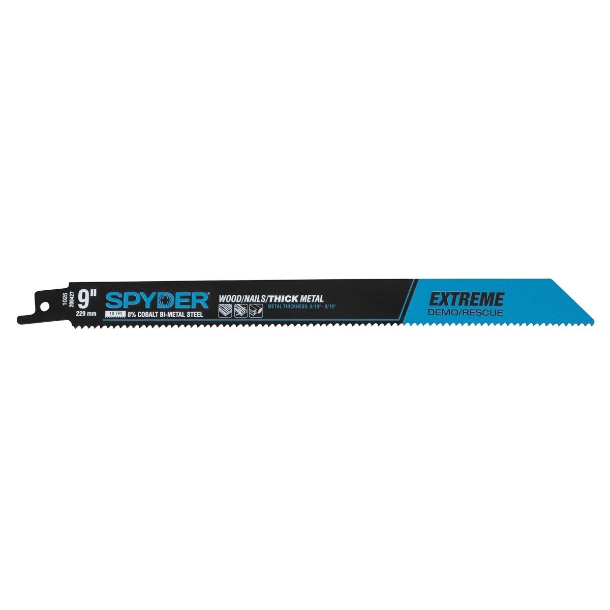 Spyder 200427-5 Black Series Extreme 9 in 10 TPI Bi-Metal Demo Rescue Recip Saw Blade (5 Pack) - 2