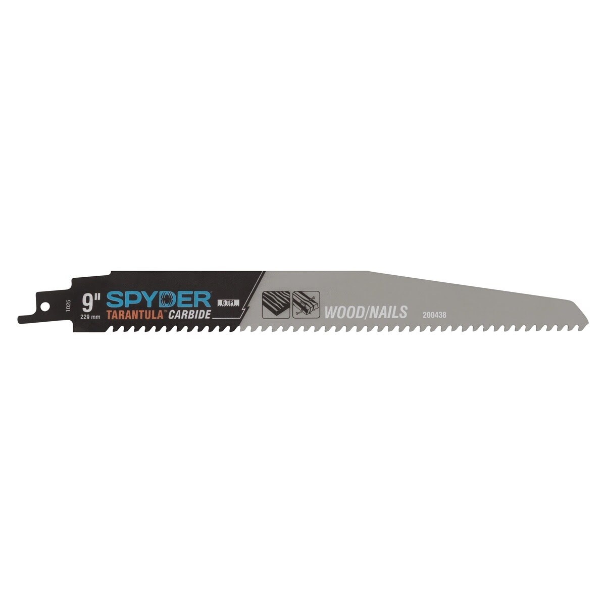 Spyder 200438 9" 6 TPI Tarantula Carbide Tipped Reciprocating Saw Blade for Wood and Nails - 2