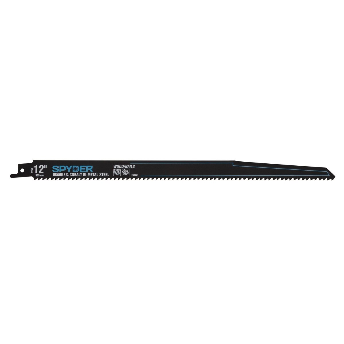 Spyder 200441-25 12" 6 TPI Cobalt Bi Metal Reciprocating Saw Blade for Wood and Metal with Nails (25 Pack)