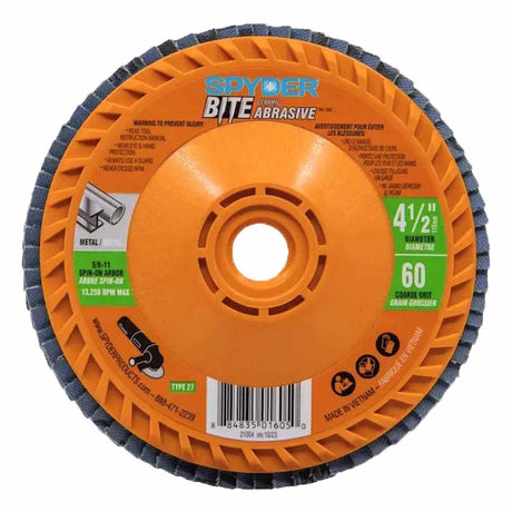 Spyder 21004 4.5-Inch Ceramic 60-Grit Flap Disc