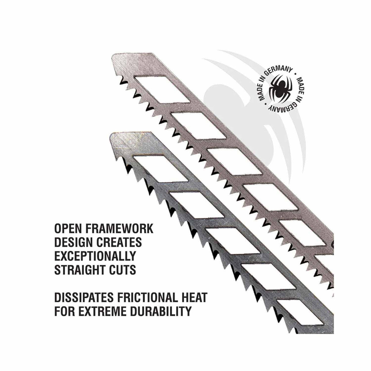 Spyder 300012 2-Piece Skeleton 4-Inch T-Shank High-Carbon Steel Jig Saw Fast Cut Blade Set - 3