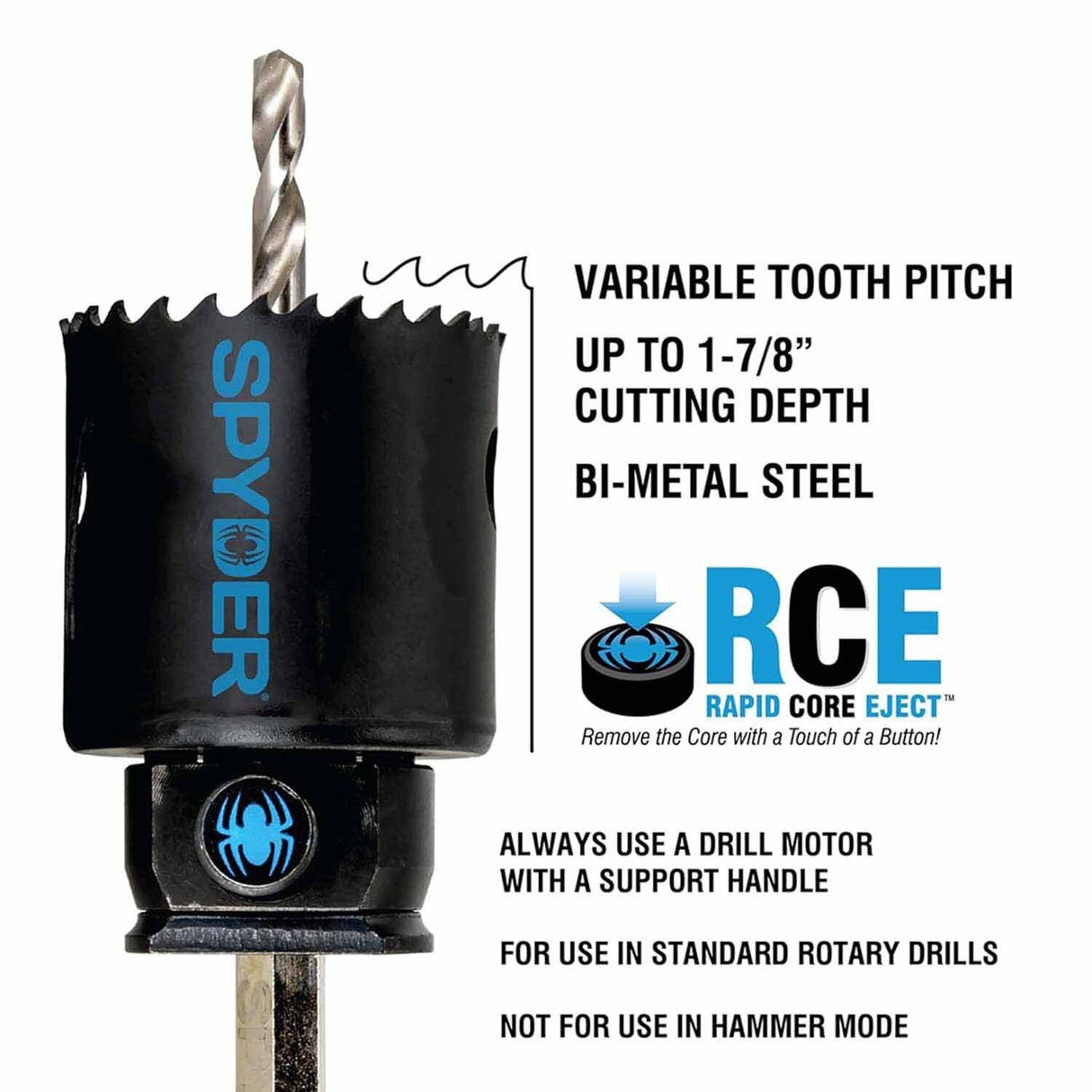 Spyder 600083CF 2-1/8-Inch Bi-Metal Hole Saw - 2