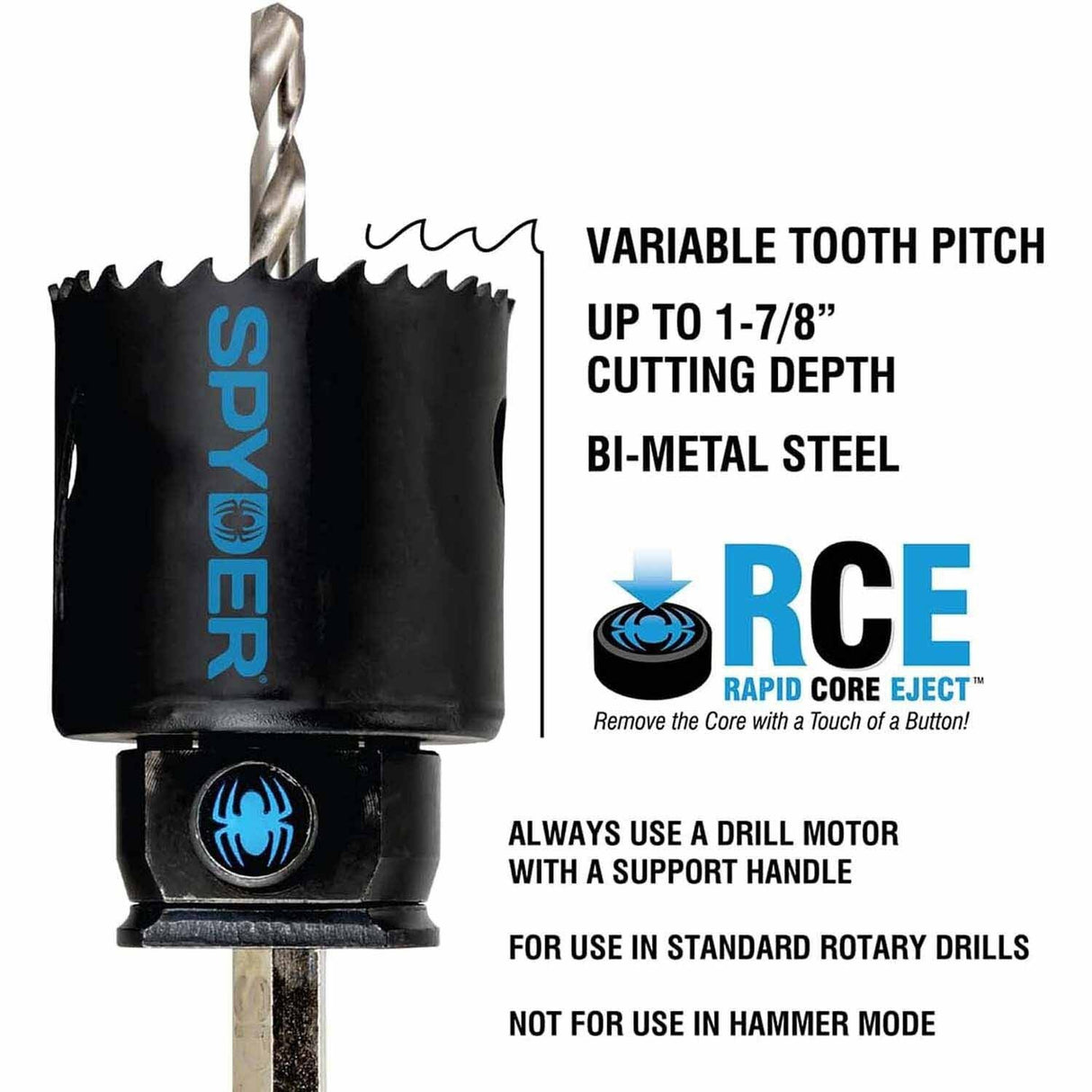Spyder 600091CF 2-3/4-Inch Bi-Metal Hole Saw - 2