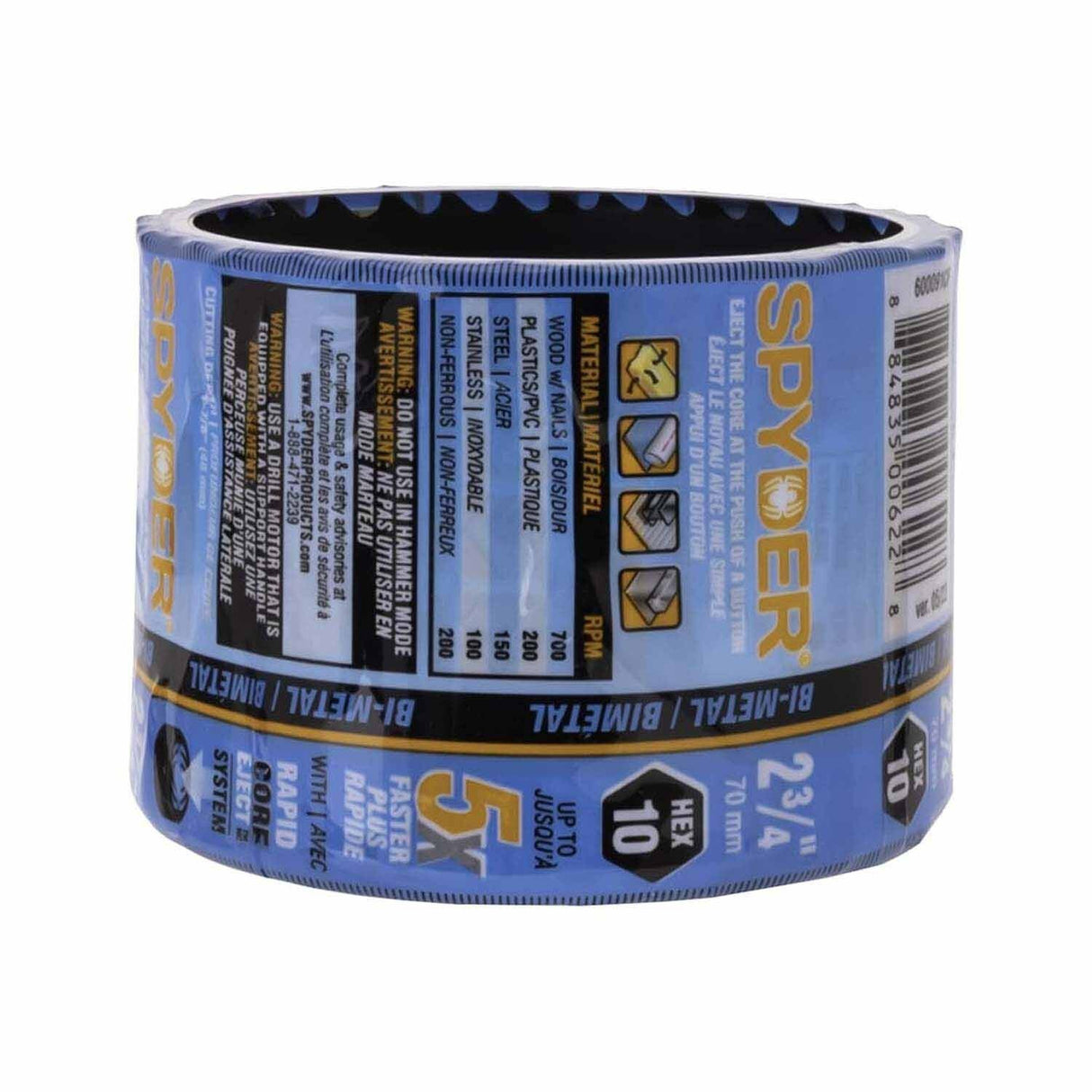 Spyder 600091CF 2-3/4-Inch Bi-Metal Hole Saw - 4