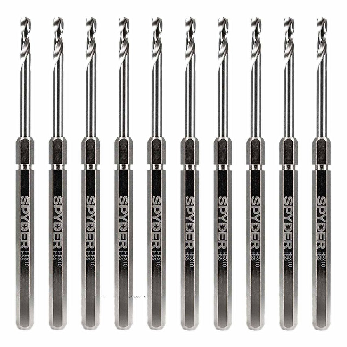 Spyder 600645-10 Hex10 1/2-Inch HSS Quick Change Hole Saw Arbor Pilot Bit (10-Pack)