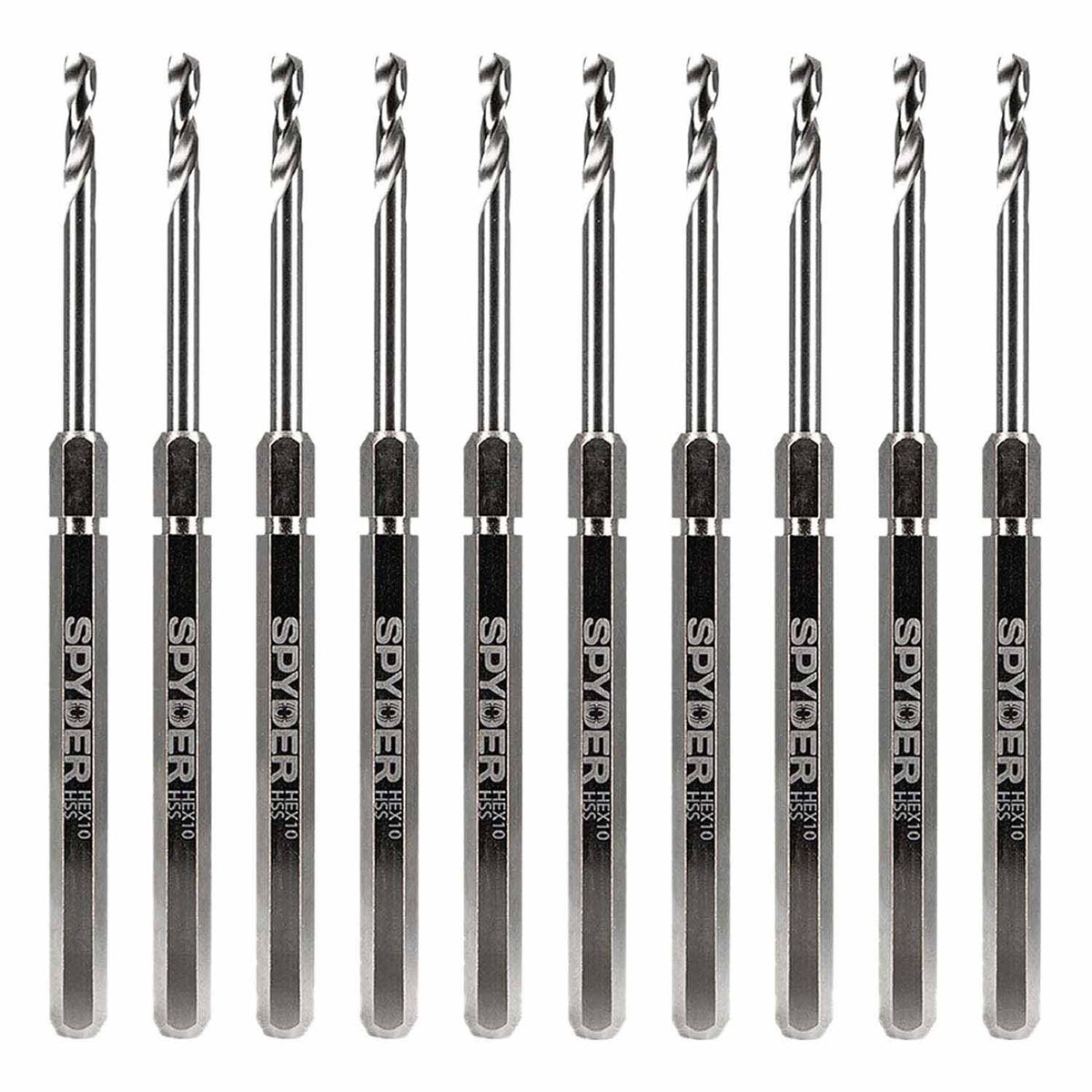 Spyder 600645-10 Hex10 1/2-Inch HSS Quick Change Hole Saw Arbor Pilot Bit (10-Pack)