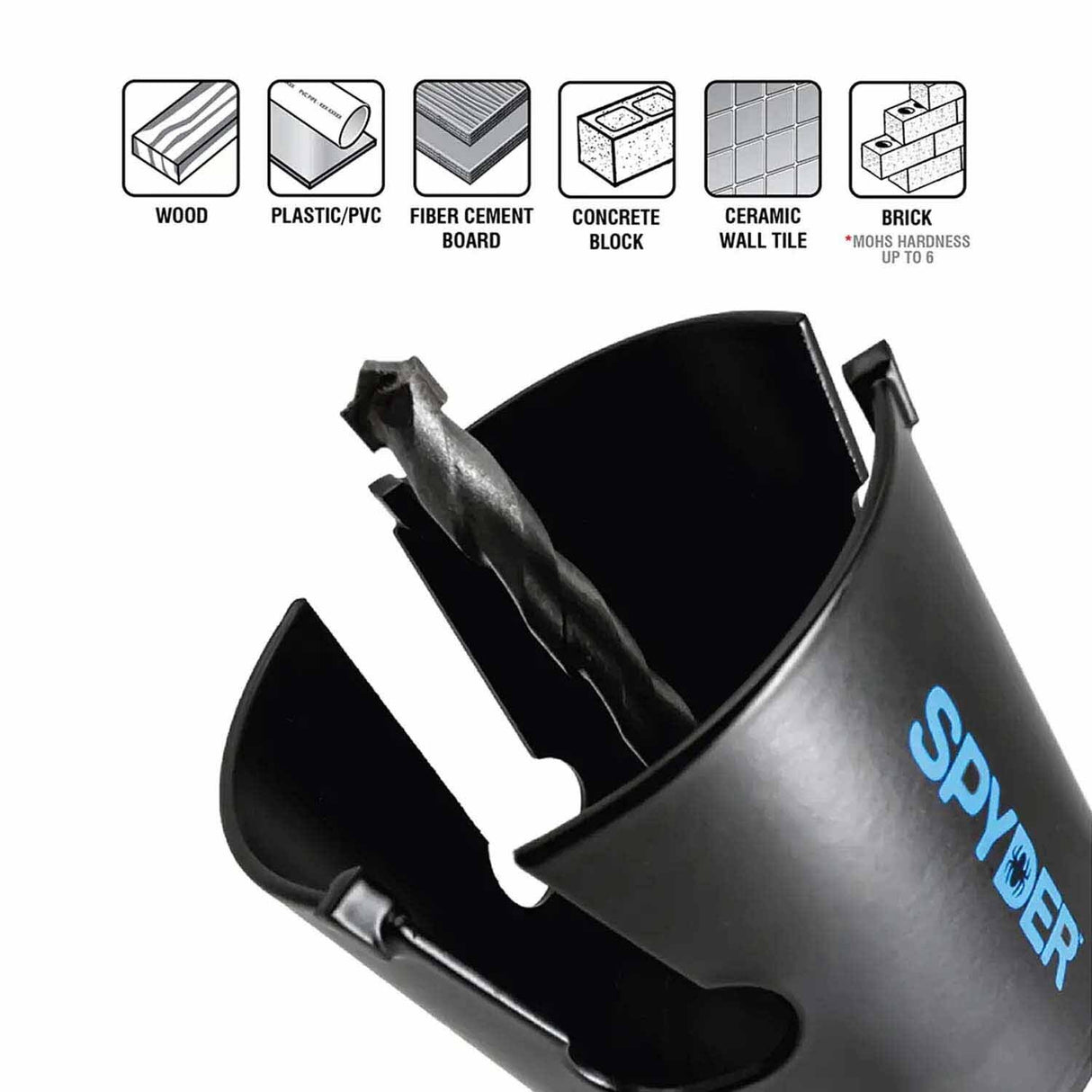 Spyder 600646P Hex10 1/2-Inch TCT Quick Change Hole Saw Arbor Pilot Bit - 3