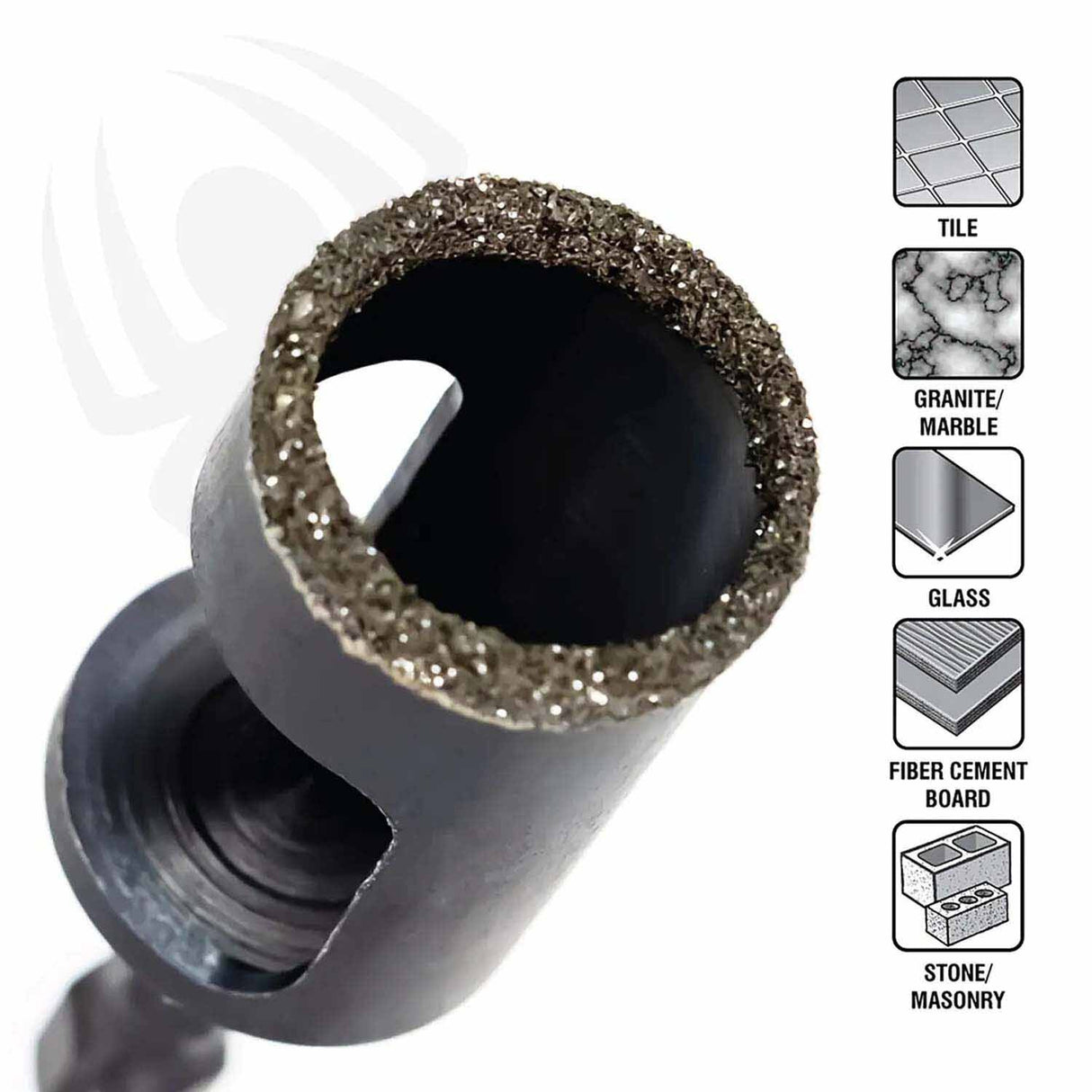 Spyder 600850 1/2-Inch Diamond Edge Arbored Hole Saw Bit - 3