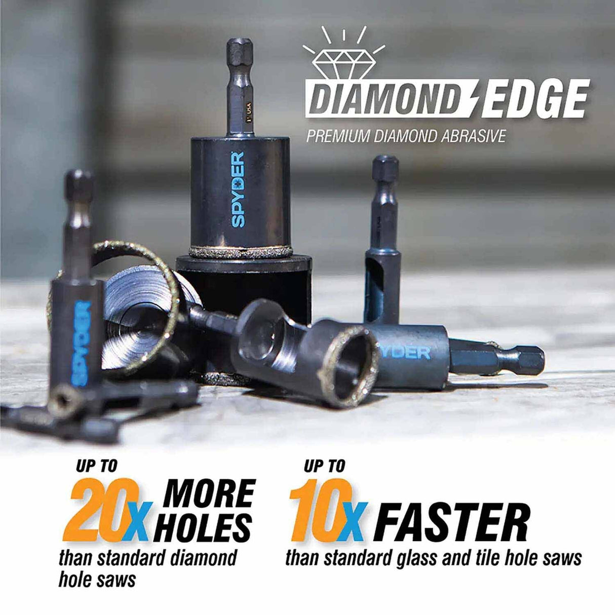 Spyder 600852 3/4-Inch Diamond Edge Arbored Hole Saw Bit - 4