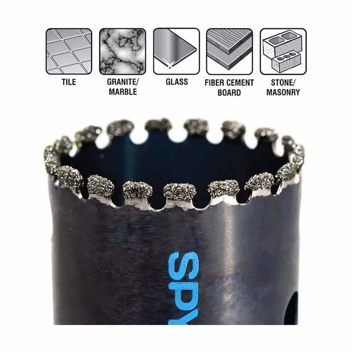 Spyder 600861 2-1/2-Inch Diamond Edge Non-Arbored Hole Saw - 3