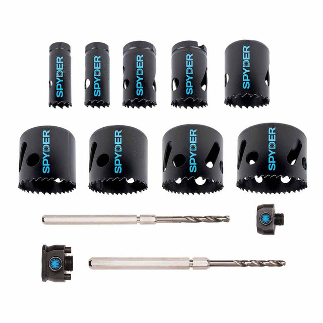 Spyder 600887 13-Piece Bi-Metal Hole Saw Kit with Rapid Core Eject Technology