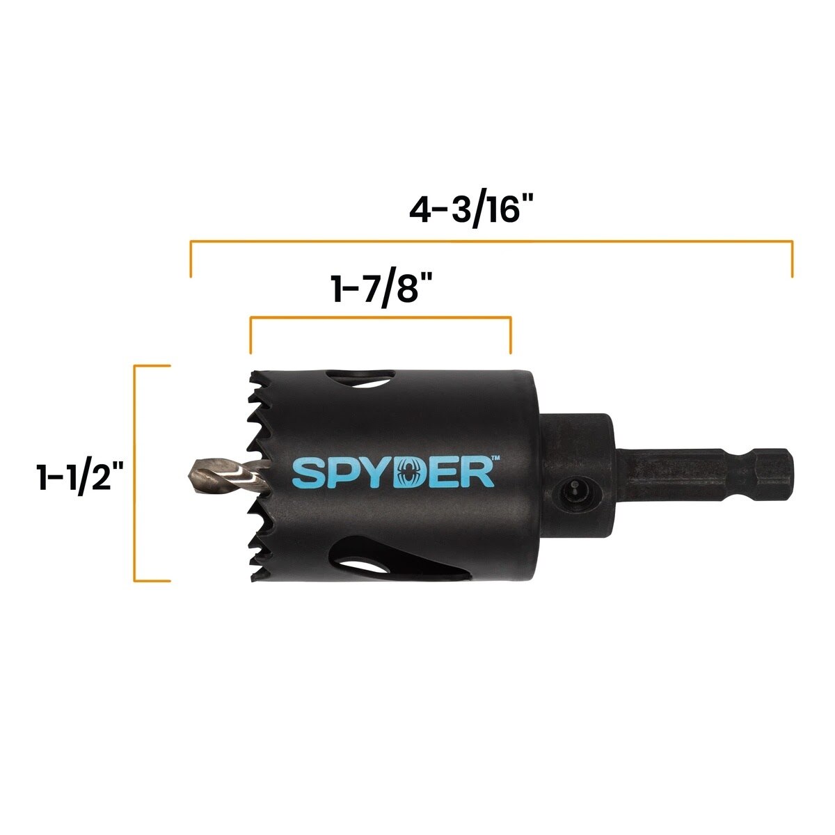 Spyder 600997 1-1/2" Bi-Metal Fixed Arbor Hole Saw - 6