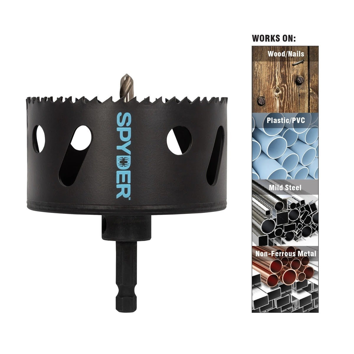 Spyder 601006 4-1/2" Bi-Metal Fixed Arbor Hole Saw - 3