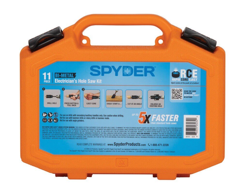 Spyder 601012 Bi-Metal Electrician Holesaw Kit (11 Piece) - 7