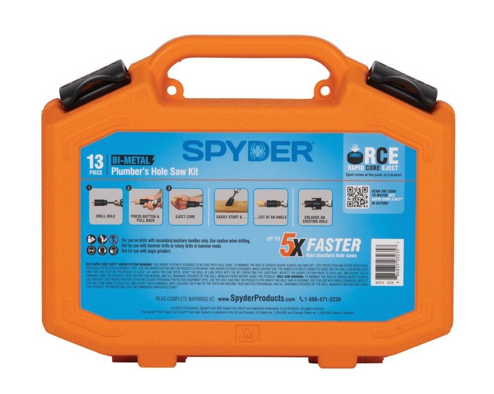 Spyder 601013 13-Piece Bi-Metal Plumbers Holesaw Kit (13 Piece Kit) - 7