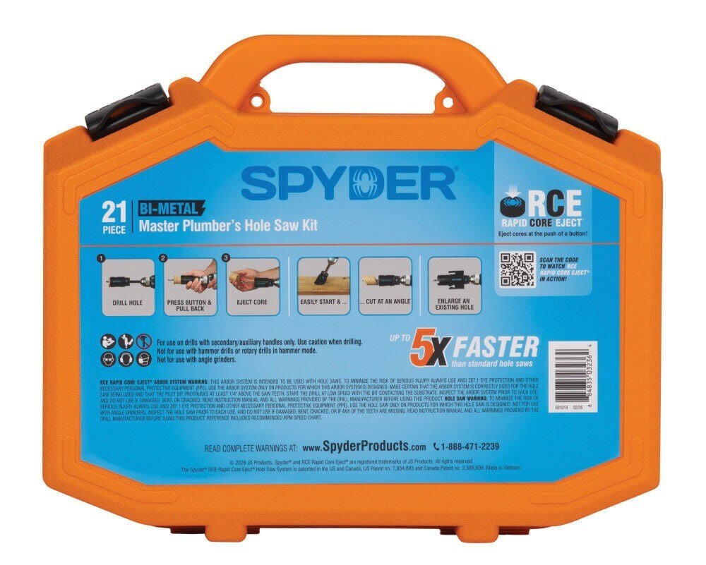 Spyder 601014 Bi-Metal Master Plumber Holesaw Kit (21 Piece) - 7