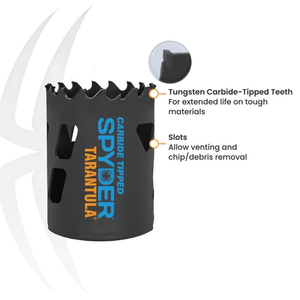 Spyder 601017 Tarantula Plumbers Holesaw Kit (16 Piece Set) - 4