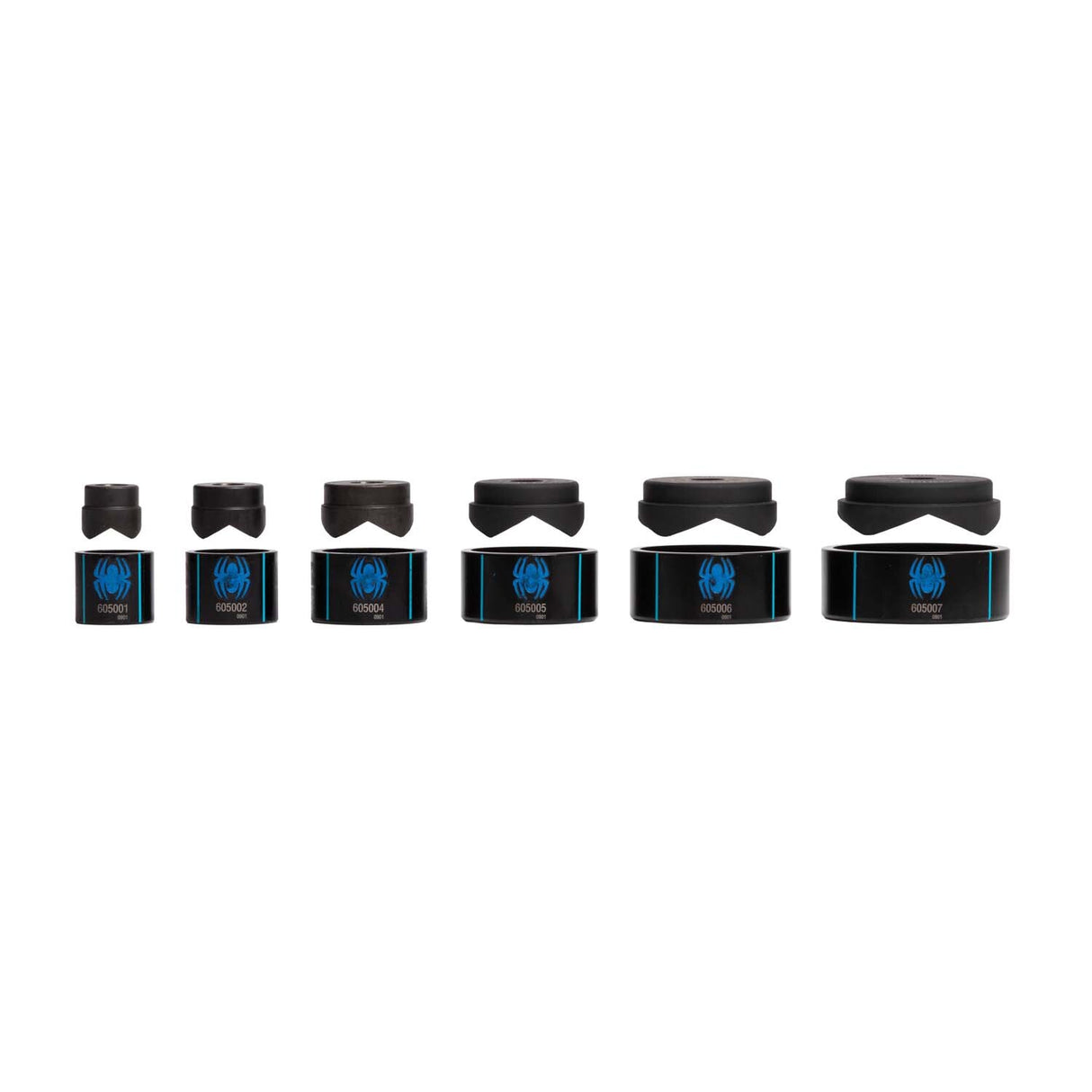 Spyder 605000 6-Die Hole Knockout Punch Set for Clean Knockouts in Panels and Enclosures (10-Piece) - 2