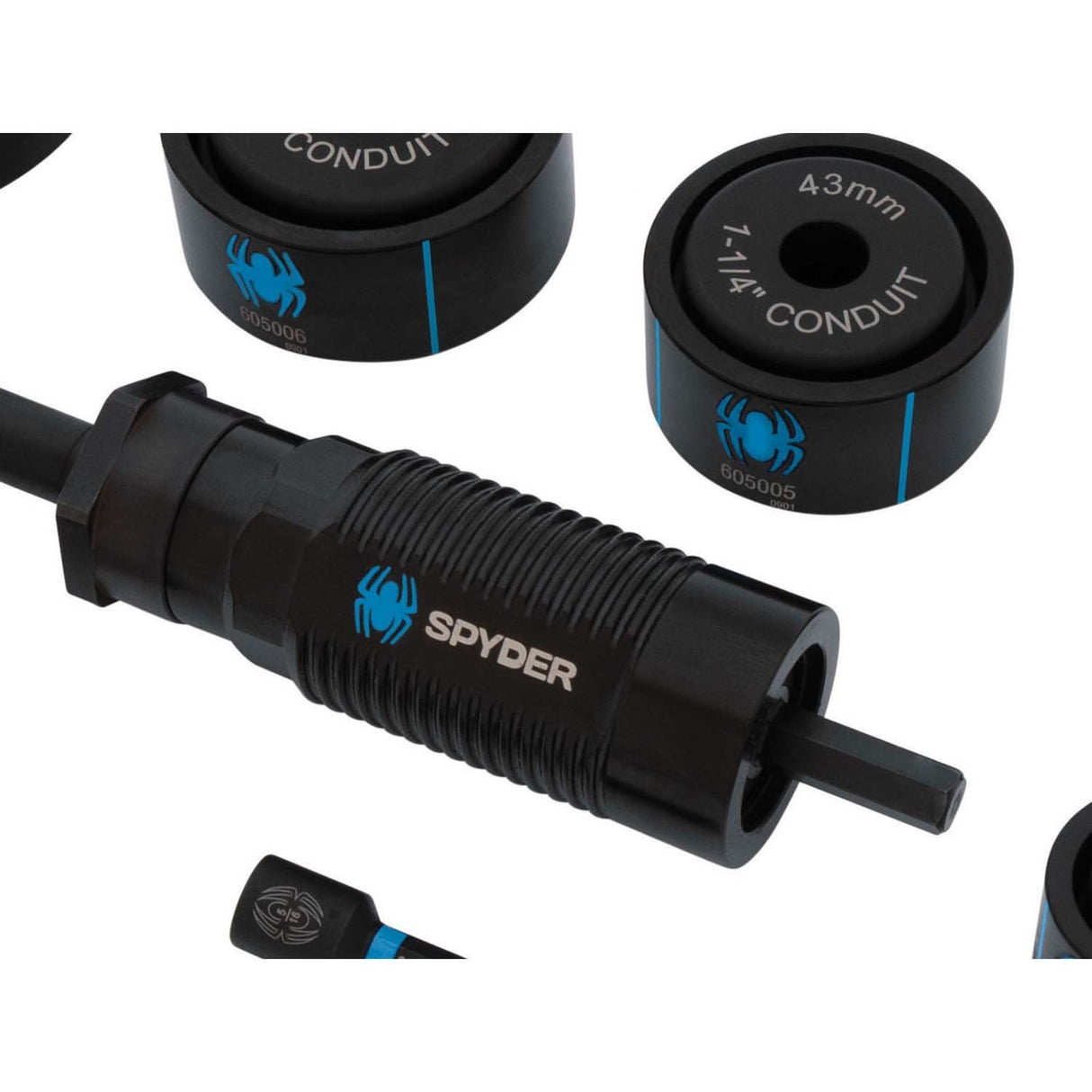 Spyder 605000 6-Die Hole Knockout Punch Set for Clean Knockouts in Panels and Enclosures (10-Piece) - 6