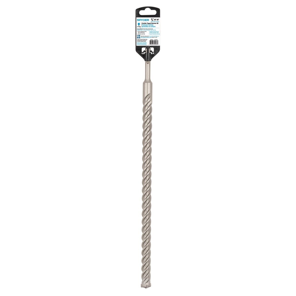Spyder 950019 7/8" x 18" SDS-Plus 4-Cutter Carbide-Tipped Rotary Hammer Drill Bit - 5