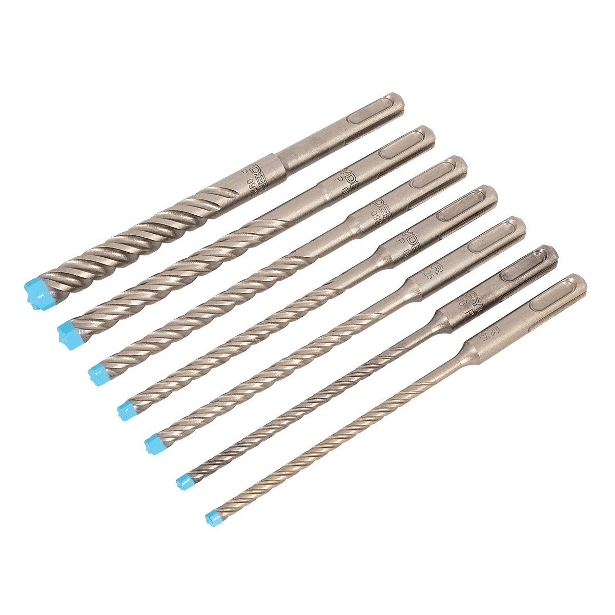 Spyder 950037 SDS-Plus 6" 4-Cutter Full-Carbide Rotary Hammer Drill Bit Set (7 Piece) - 3