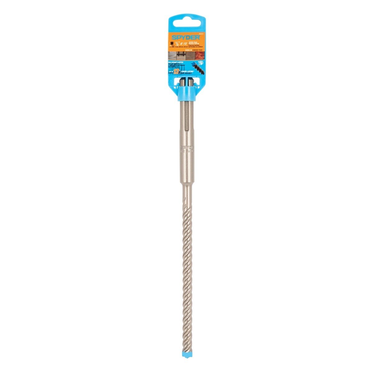 Spyder 950043 1/2" x 13" SDS-Max 4-Cutter Carbide-Tipped Rotary Hammer Drill Bit - 2