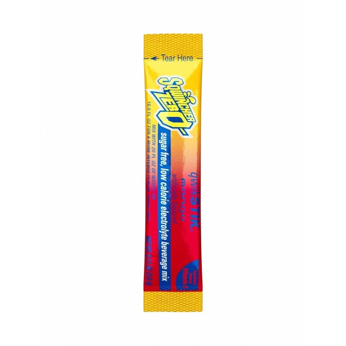 Sqwincher 159060973 Qwik Stik Sugar Free Mango Electrolyte Drink Mix Makes 20 oz (50 Pack) - 2