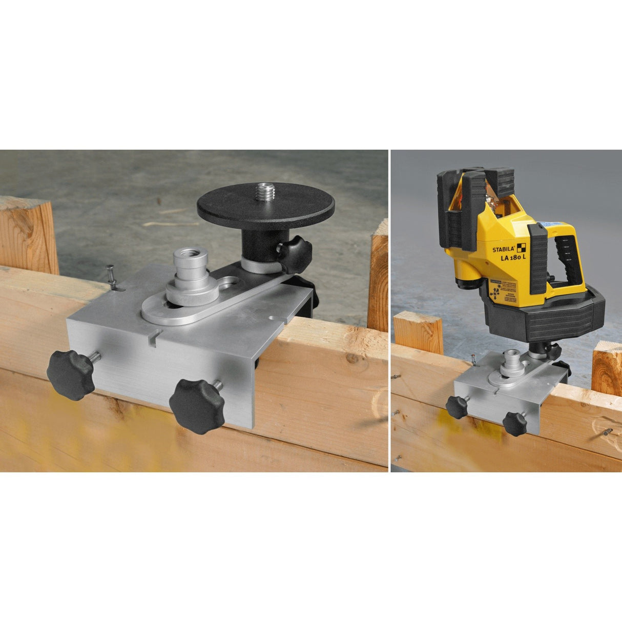 Stabila 07410 Laser Instrument Holder Mount for Batter Boards and Forms - 3