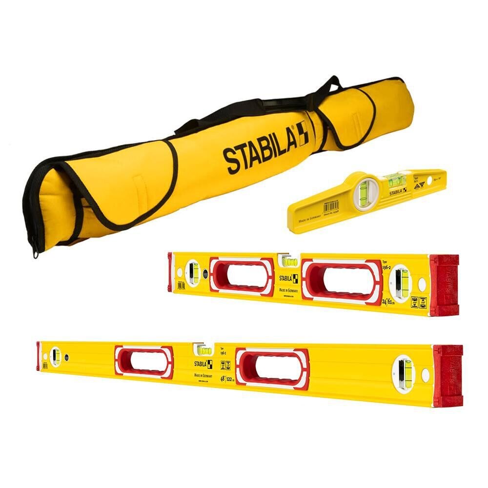 Stabila 48375 Type 196 Classic 3 Level Set with Case