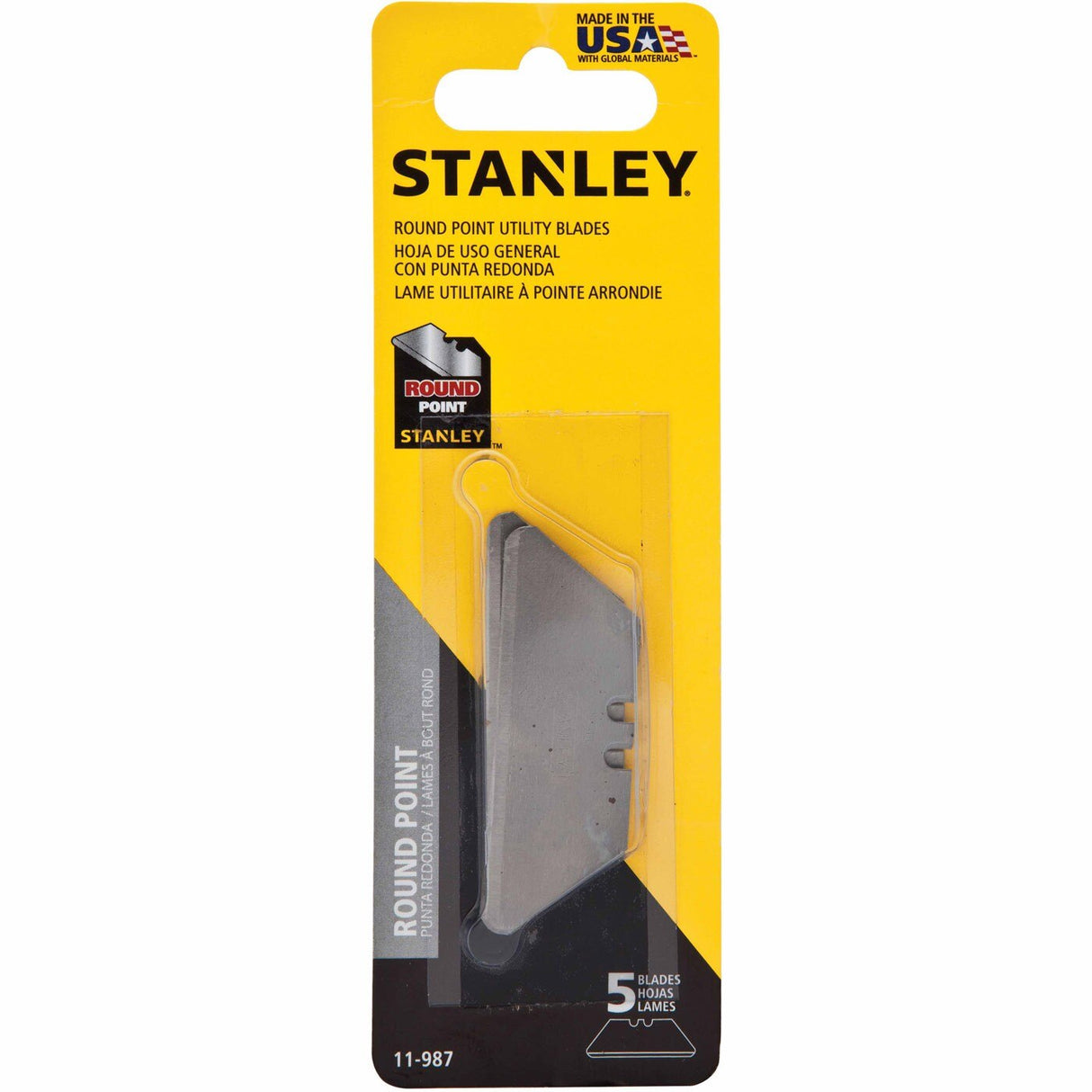 Stanley 11-987 Safety/Carton Round Point Utility Blades - 5 Pack - 2