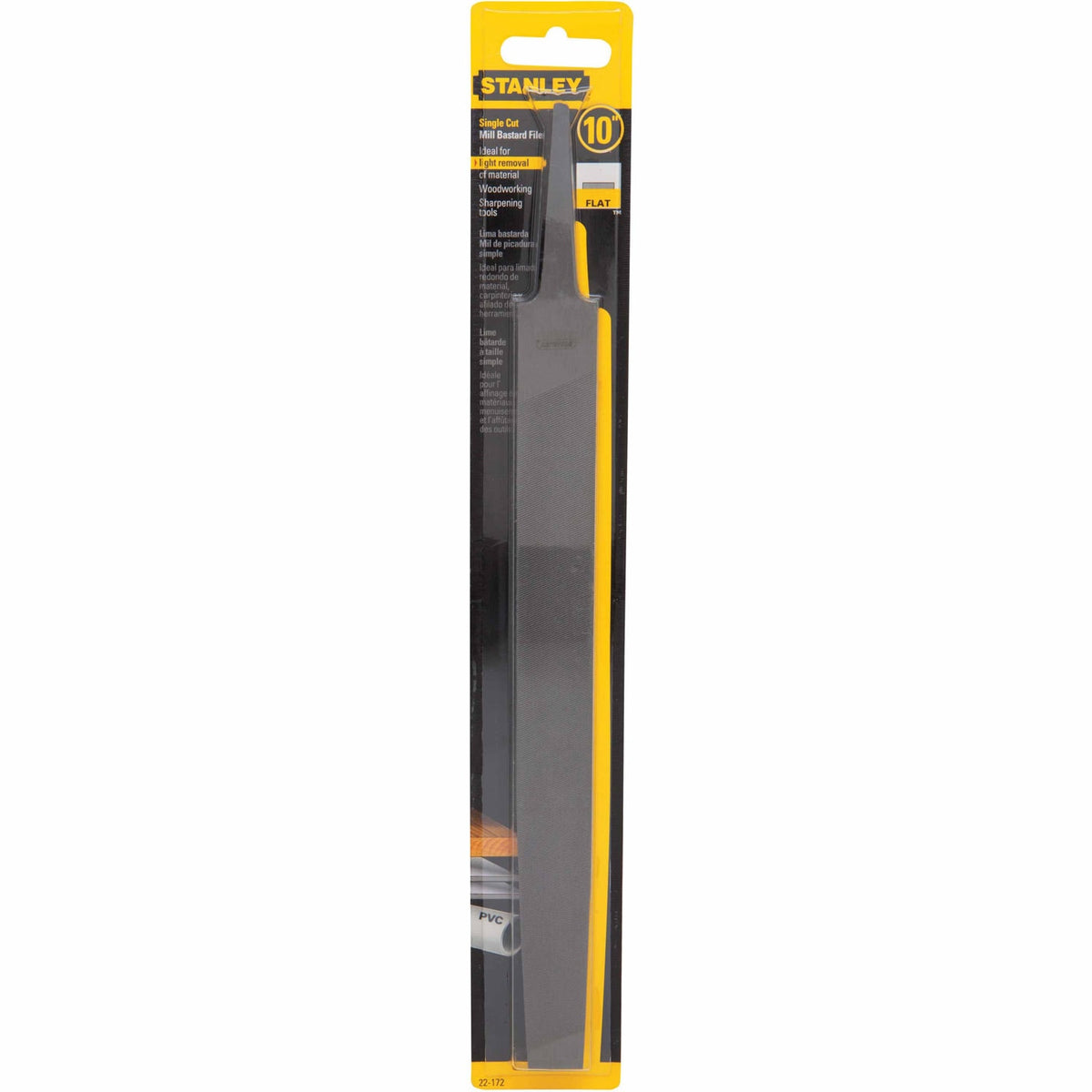 Stanley 22-172 10" Single Cut Mill Bastard File - 2