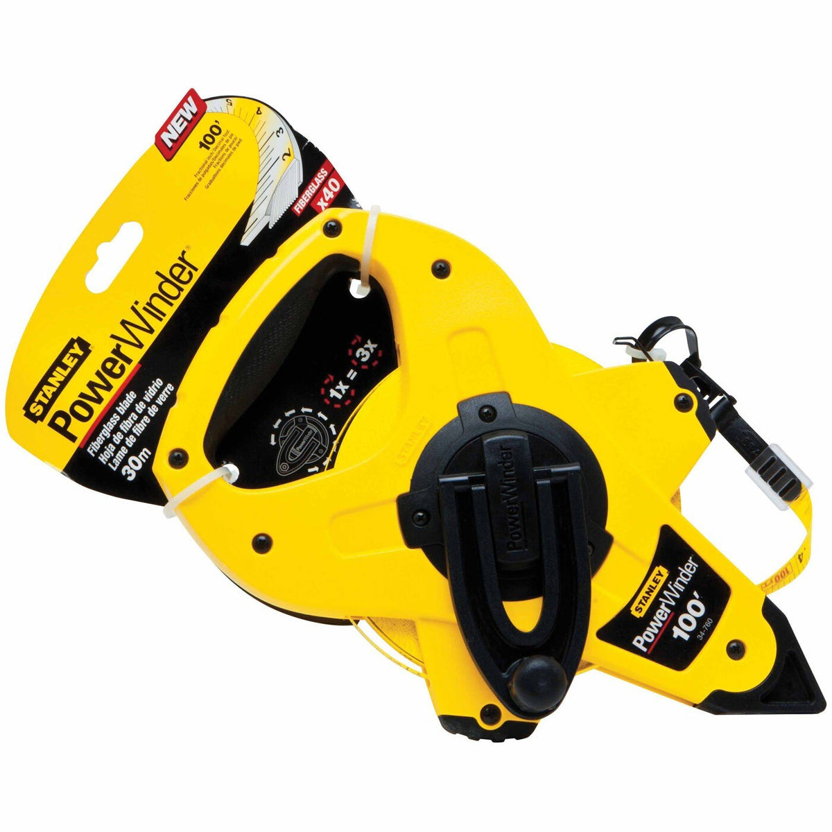 Stanley 34-760 PowerWinderOpen Reel Long Tape 1/2" X 100' - 2