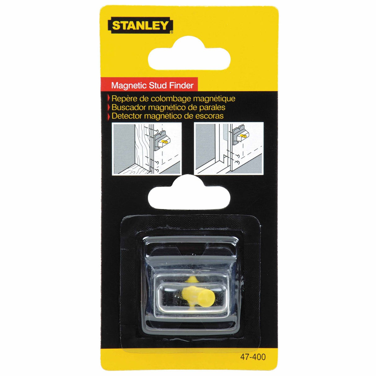 Stanley 47-400 Magnetic Stud Finder, 1-3/8" x 1-3/8" x 1-1/4" - 2