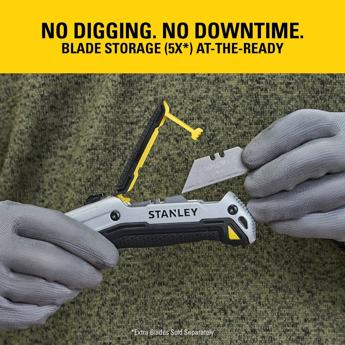 Stanley FMHT10722 Retractable Blade Utility Knife with Blade Lock and 5 Blade Storage - 2