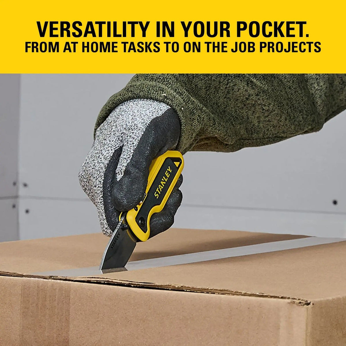 Stanley STHT10524 8" Folding Pocket Knife with One Handed Opening and Reversible Belt Clip - 3