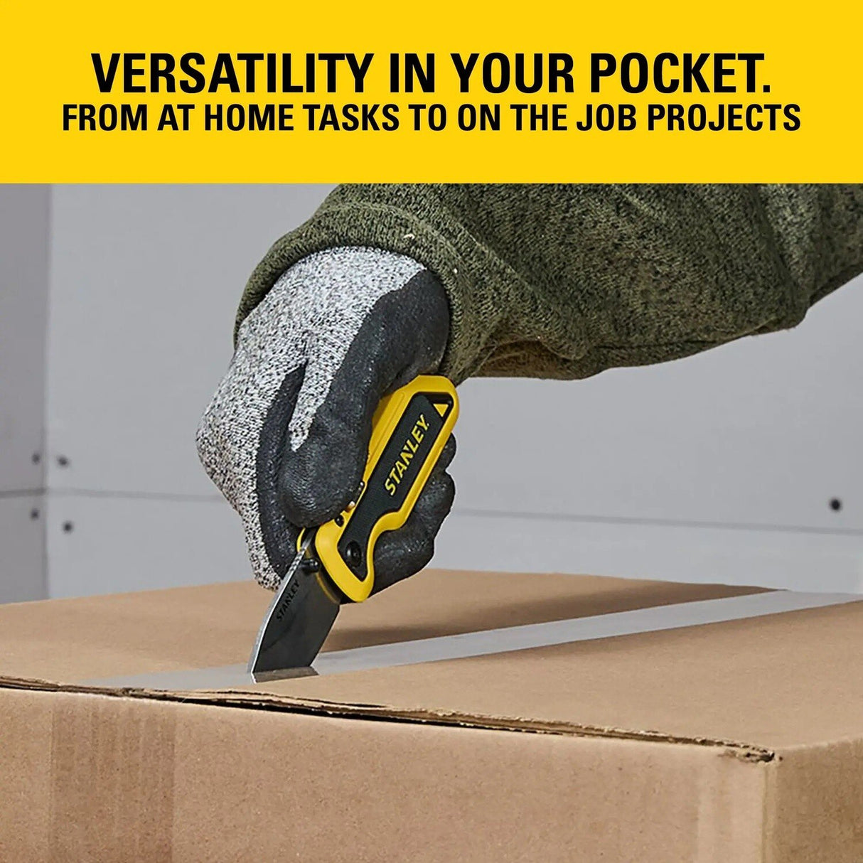 Stanley STHT10524 8" Folding Pocket Knife with One Handed Opening and Reversible Belt Clip - 3