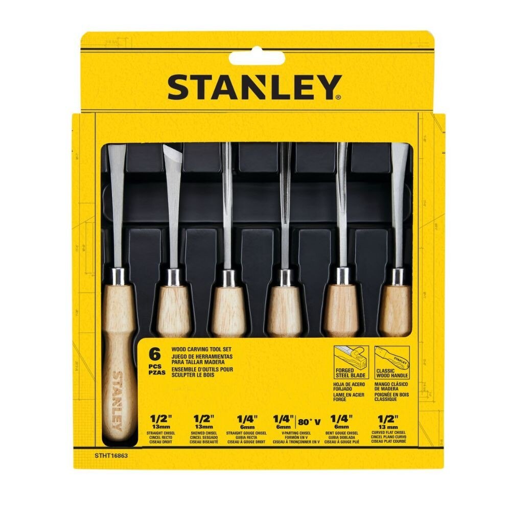 Stanley STHT16863 6-Piece Wood Carving Tool Set - 2