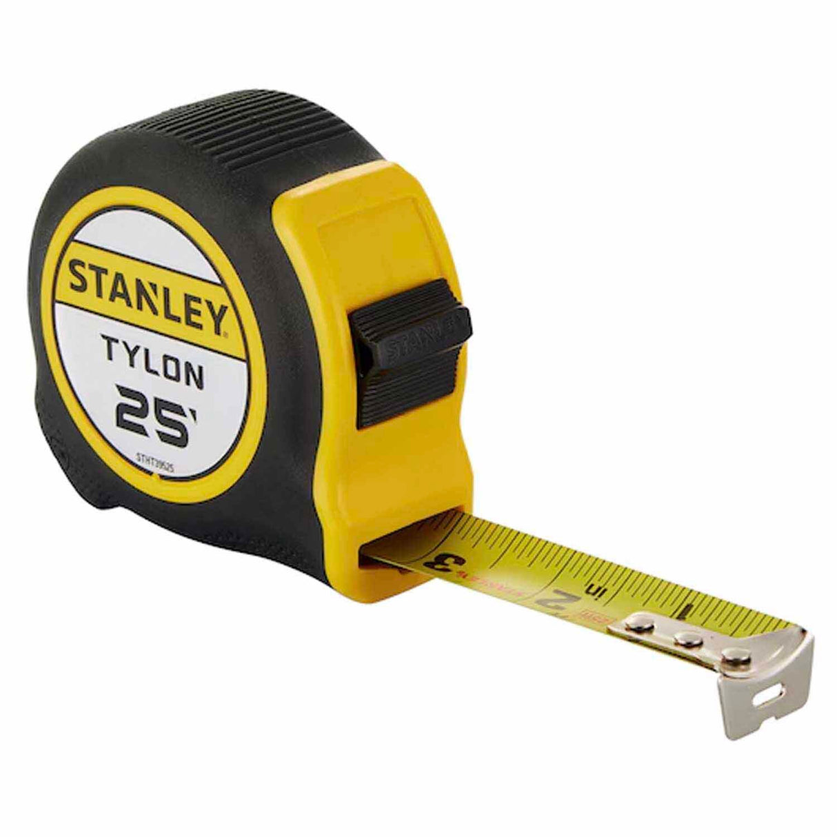 Stanley STHT39525 Tylon 25 ft. Tape Measure with TRU-ZERO Hook and Rubber Over Molded Case