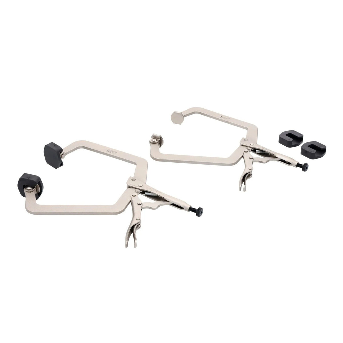 Stanley STHT84922 4-1/2" Jaw Capacity Swivel Tip Locking C-Clamp Set with 4 Pads (2 Piece) - 2