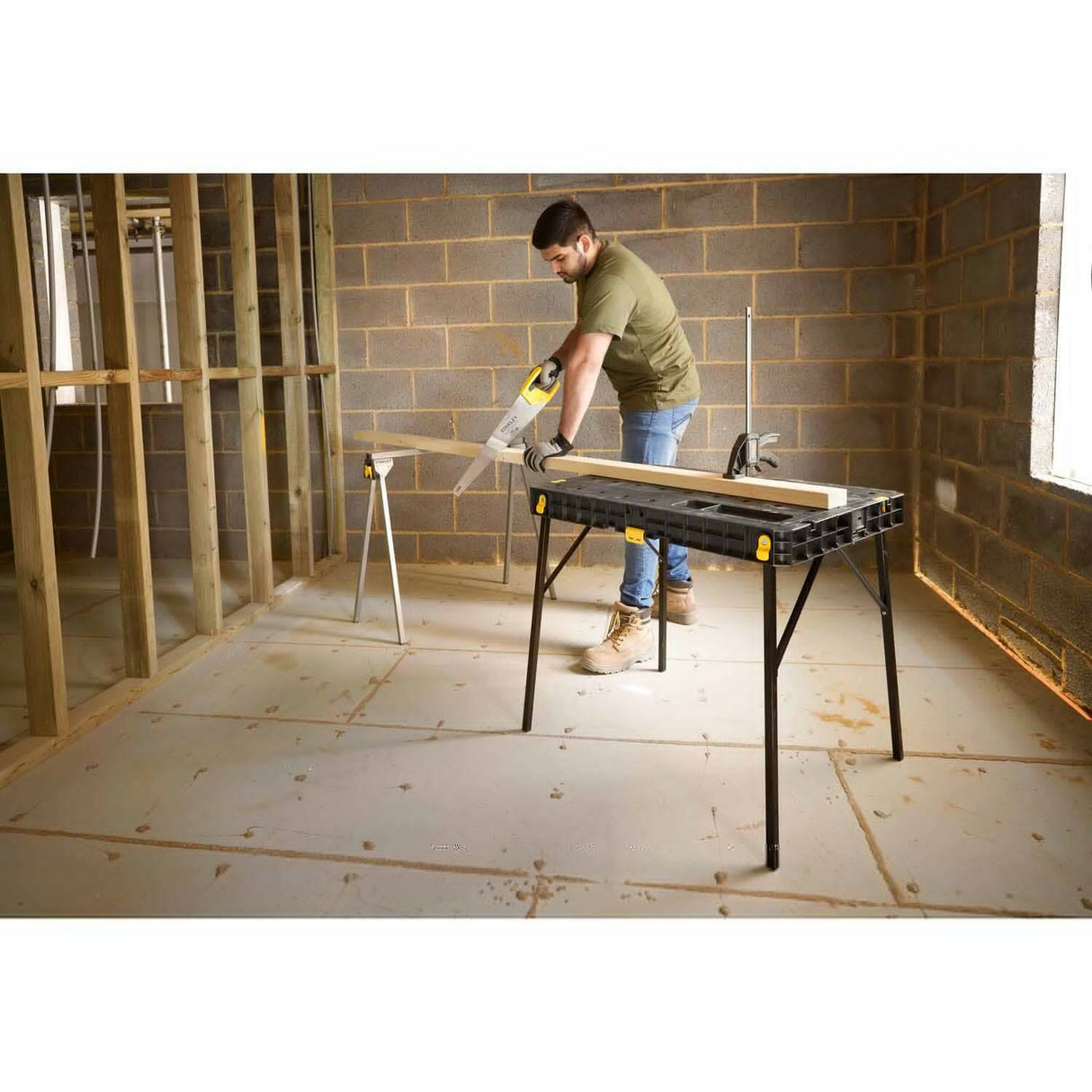 Stanley STST11552 33-1/2" x 23-1/2" Fold Up Workbench - 4