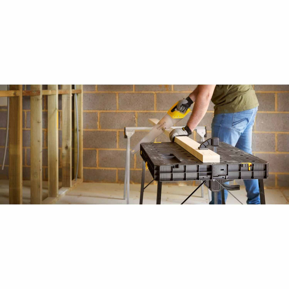 Stanley STST11552 33-1/2" x 23-1/2" Fold Up Workbench - 6