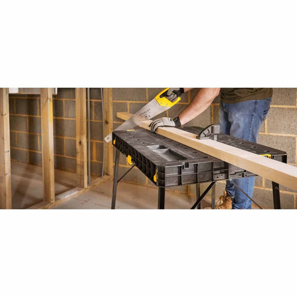 Stanley STST11552 33-1/2" x 23-1/2" Fold Up Workbench - 14