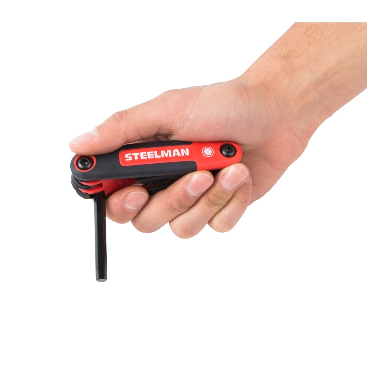 Steelman Pro 41929 Folding SAE Hex Key Wrench Set with Rubberized Grip and Chamfered Ends (9-Piece) - 5