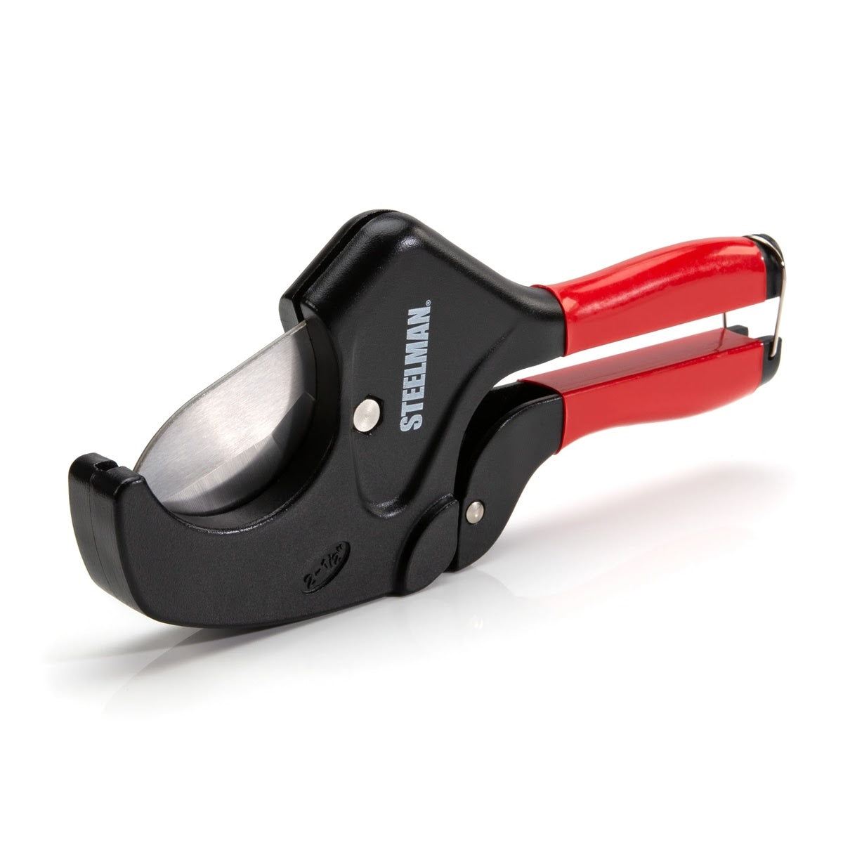 Steelman Pro 42565 2.5 Inch Jaw Ratcheting PVC and Plastic Pipe Cutter with Stainless Steel Blade - 2